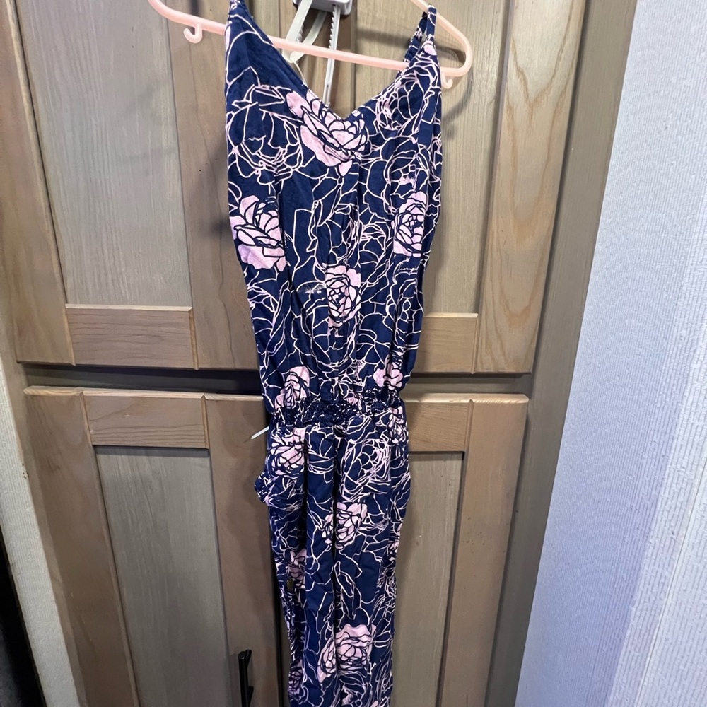 Living Hula Floral Kids One Piece - Pink and Blue Size 8